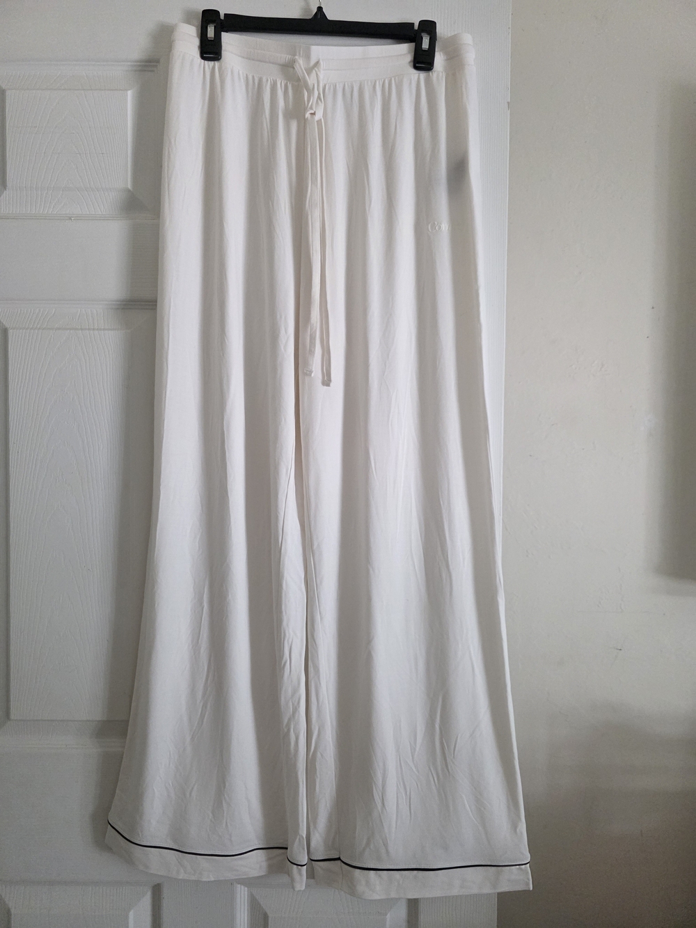 Comfrt Orginal Wide Leg Drawstring Lounge Pants in Off-White